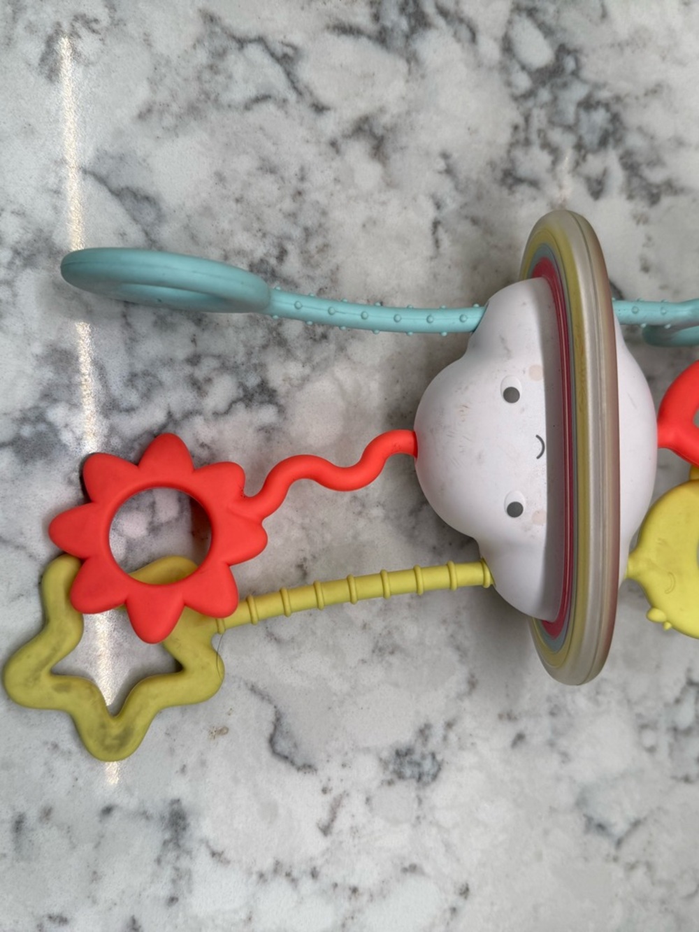 Cloud Ring Baby Activity Toy - Multicolor Teether and Spinner